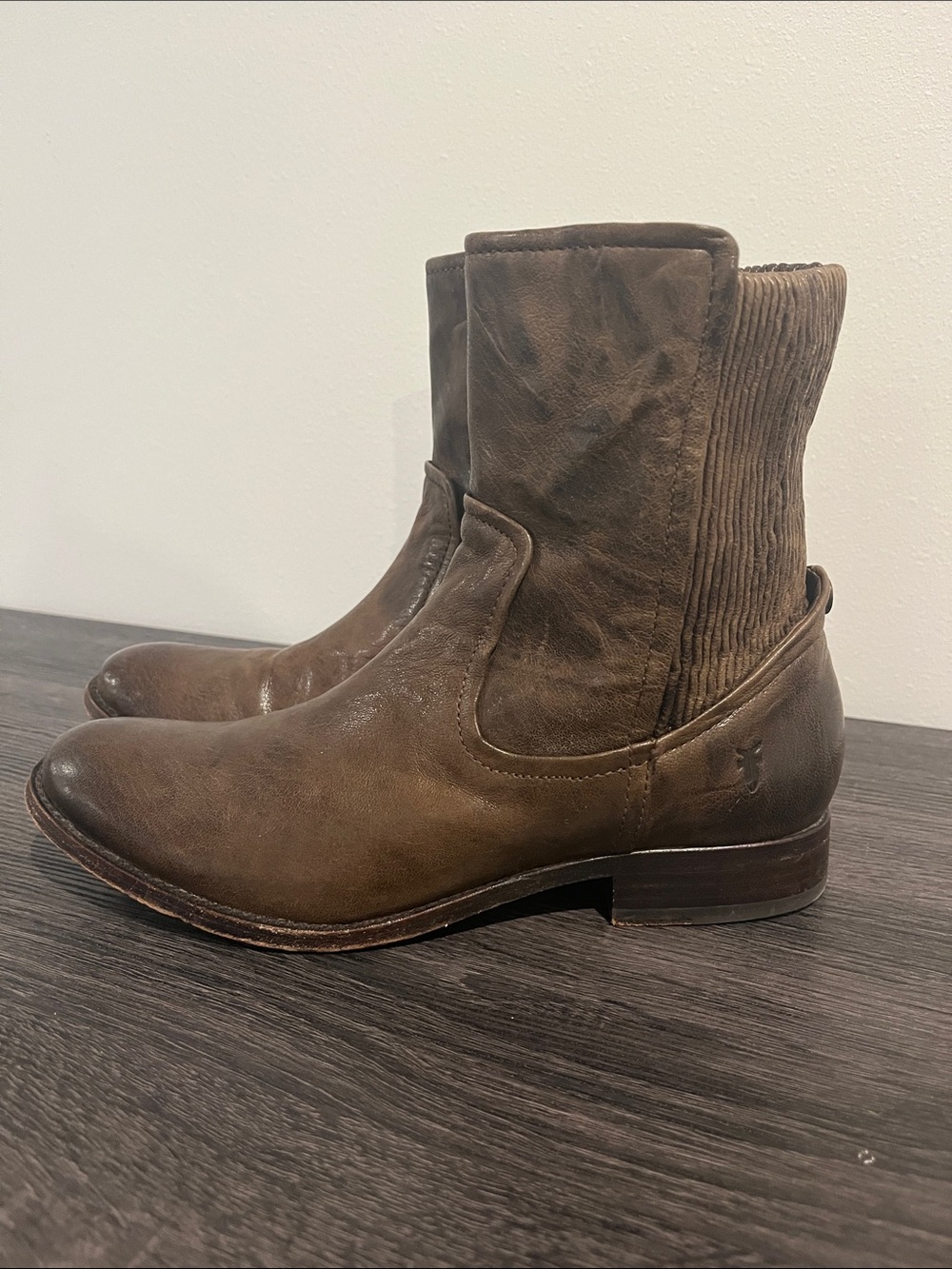 FRYE Brown Leather Ankle Boots